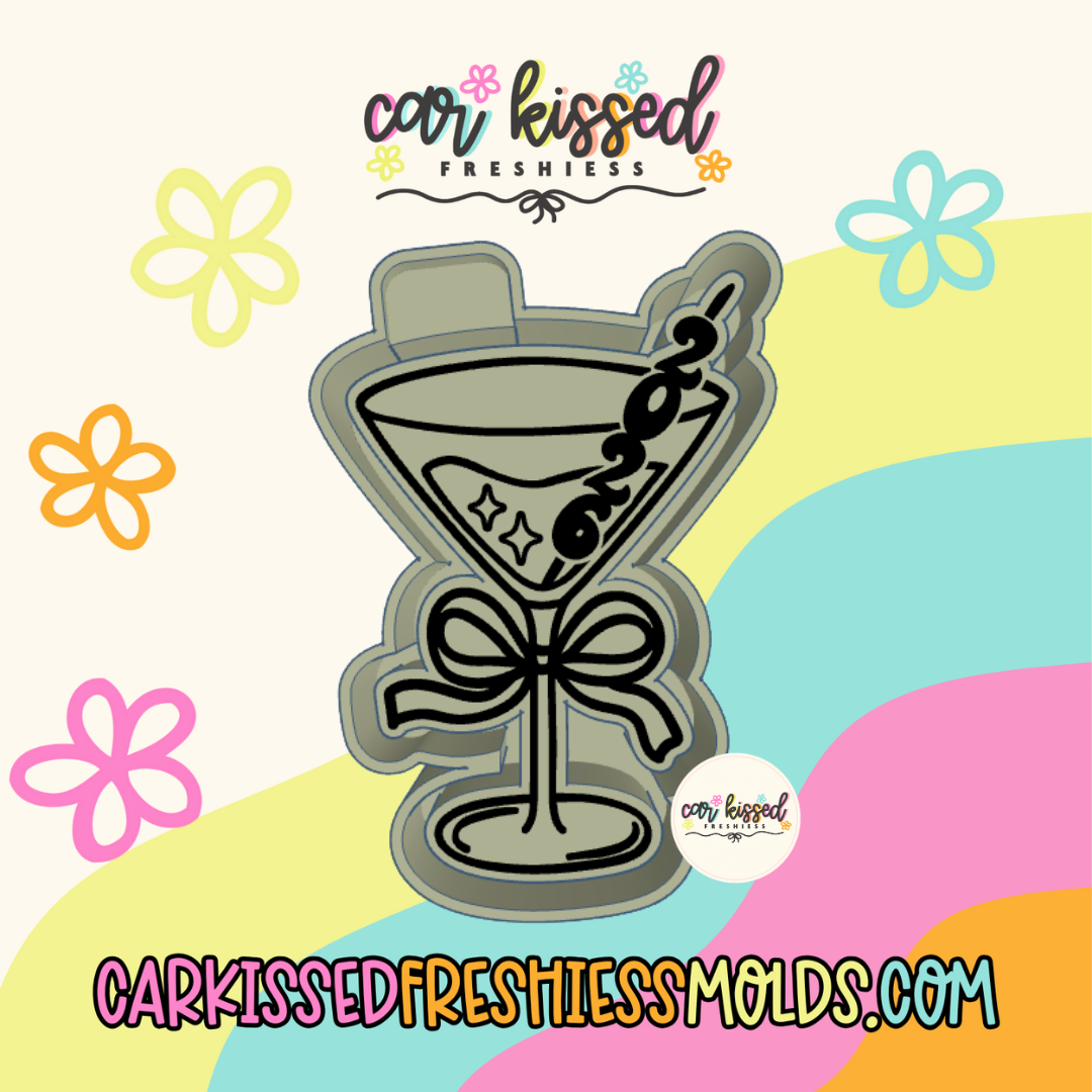 New Year Martini Silicone Mold