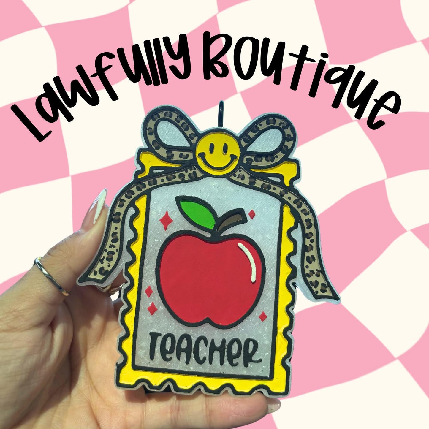Teacher Bow Stamp Silicone Mold