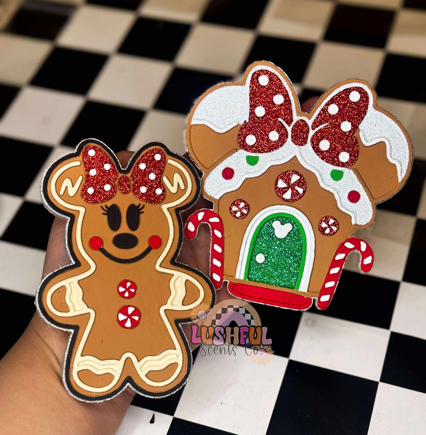 Girl Mouse Gingerbread House Silicone Mold