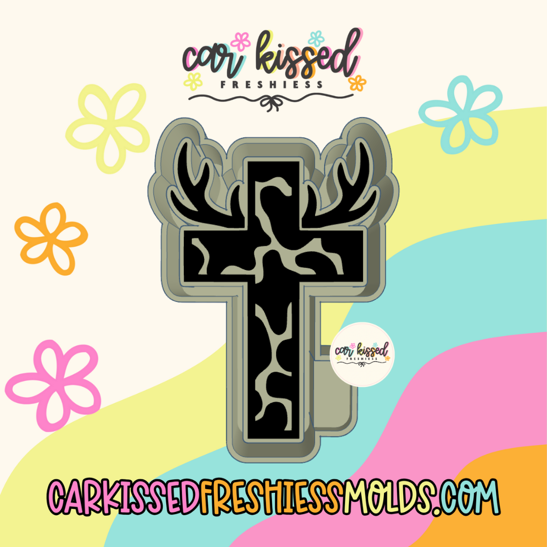 Camo Deer Cross Silicone Mold