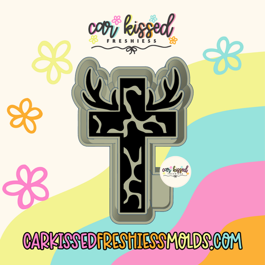 Camo Deer Cross Silicone Mold