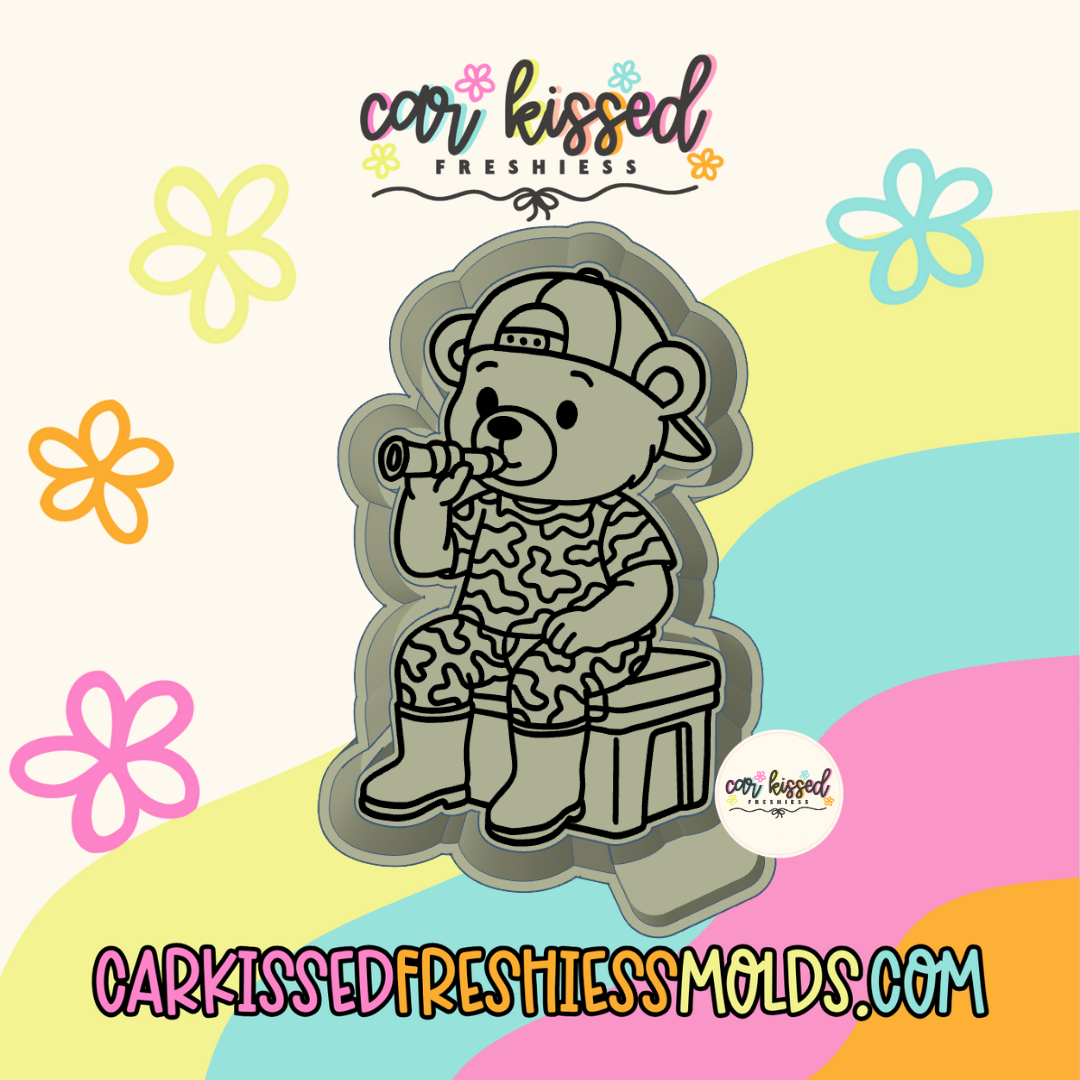 Camo Teddy Bear Silicone Mold