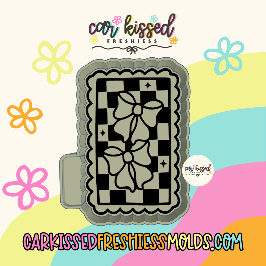 Checkered Bow Stamp Silicone Mold