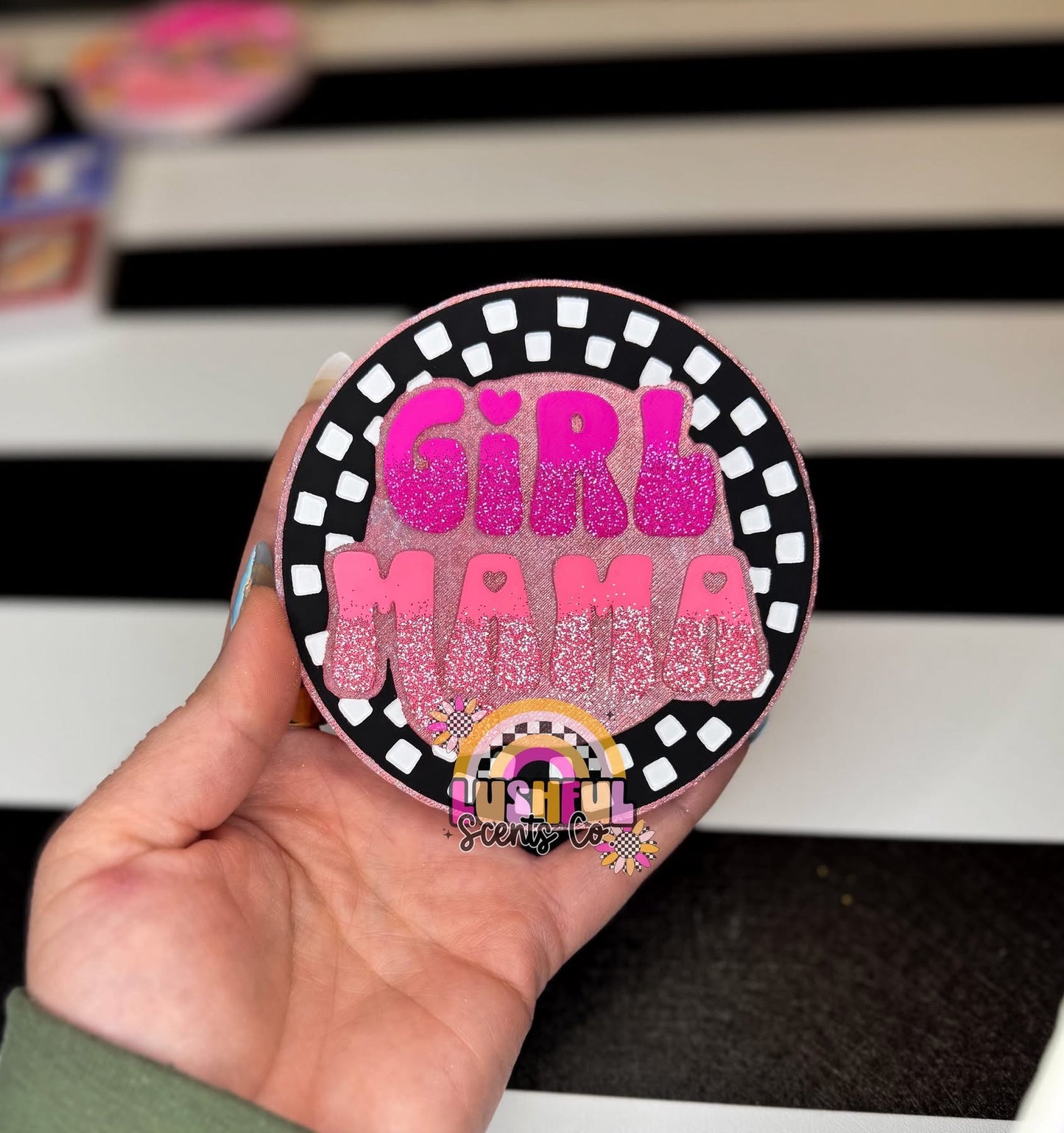 Girl Mama Checkered Silicone Mold