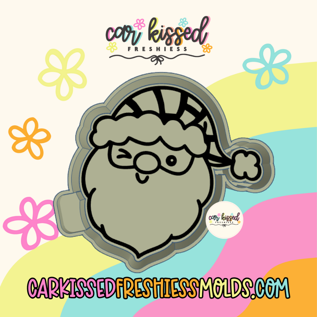 Santa Wearing Concha Hat Silicone Mold