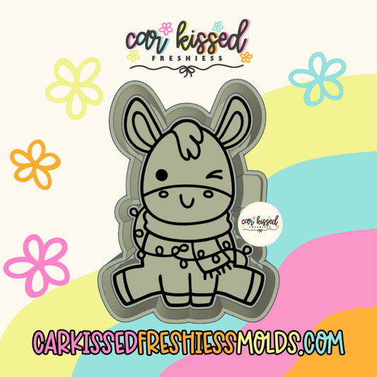 Donkey Wrapped in Lights Silicone Mold