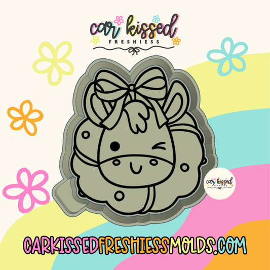 Donkey in Wreath Silicone Mold