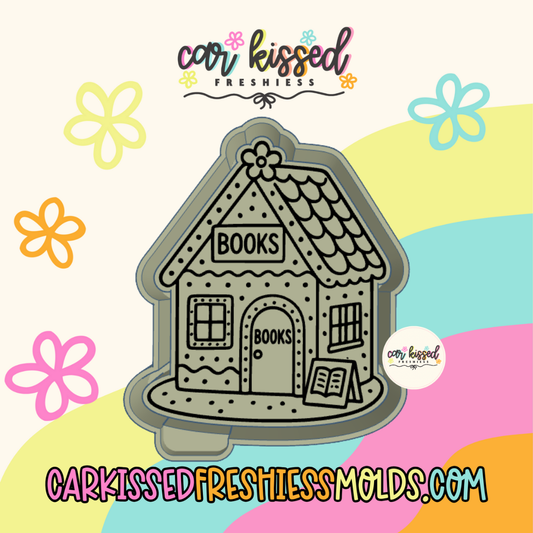 Gingerbread Book Store Silicone Mold