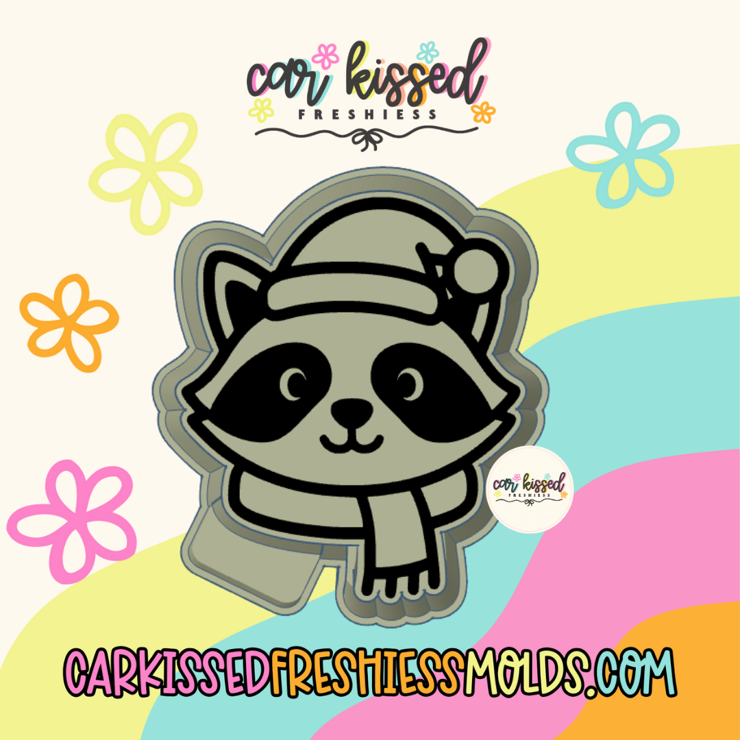 Winter Raccoon Silicone Mold