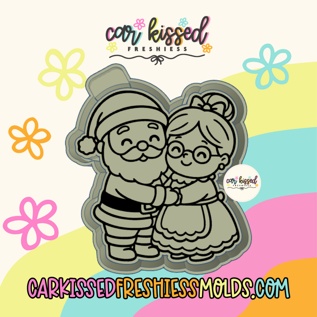 Mr and Mrs Claus Silicone Mold