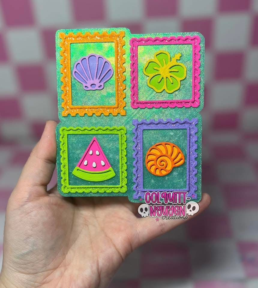 Summer Stamp Collage Silicone Mold