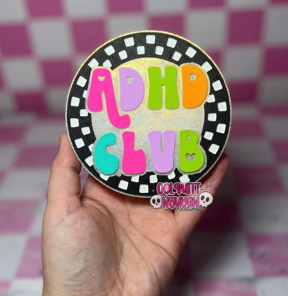 Checkered ADHD Club EXCLUSIVE Silicone Mold