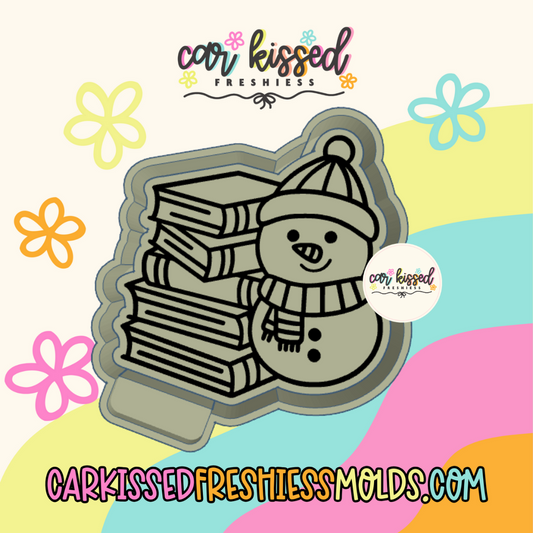 Snowman Book Stack Silicone Mold